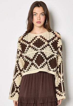 DIAMONDS - Strickpullover - stone