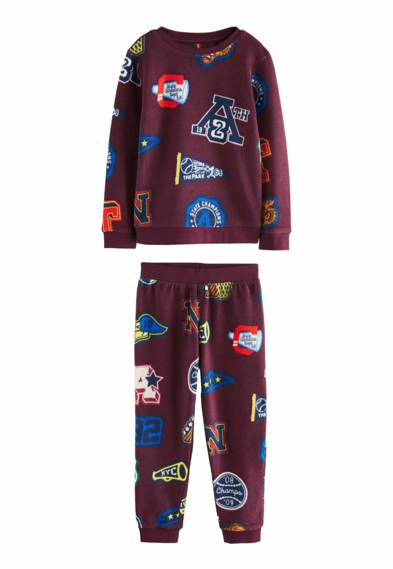 Next SINGLE SOFT TOUCH  - REGULAR FIT SET - Pyžamová súprava - burgundy red varsity