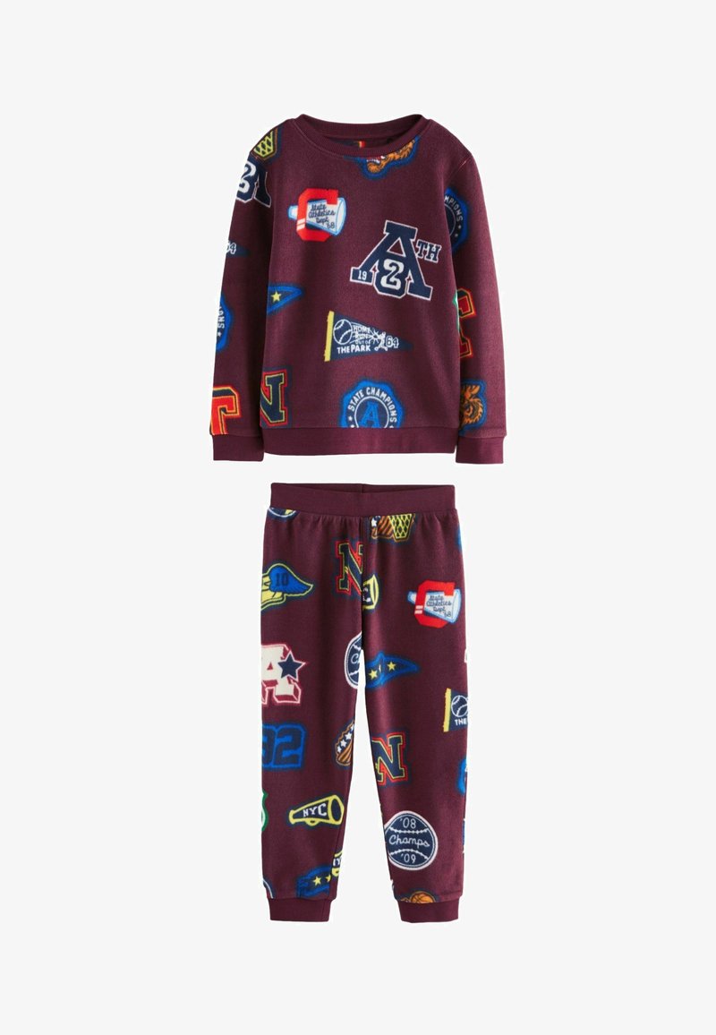 Next SINGLE SOFT TOUCH  - REGULAR FIT SET - Pyjama set - burgundy red varsity