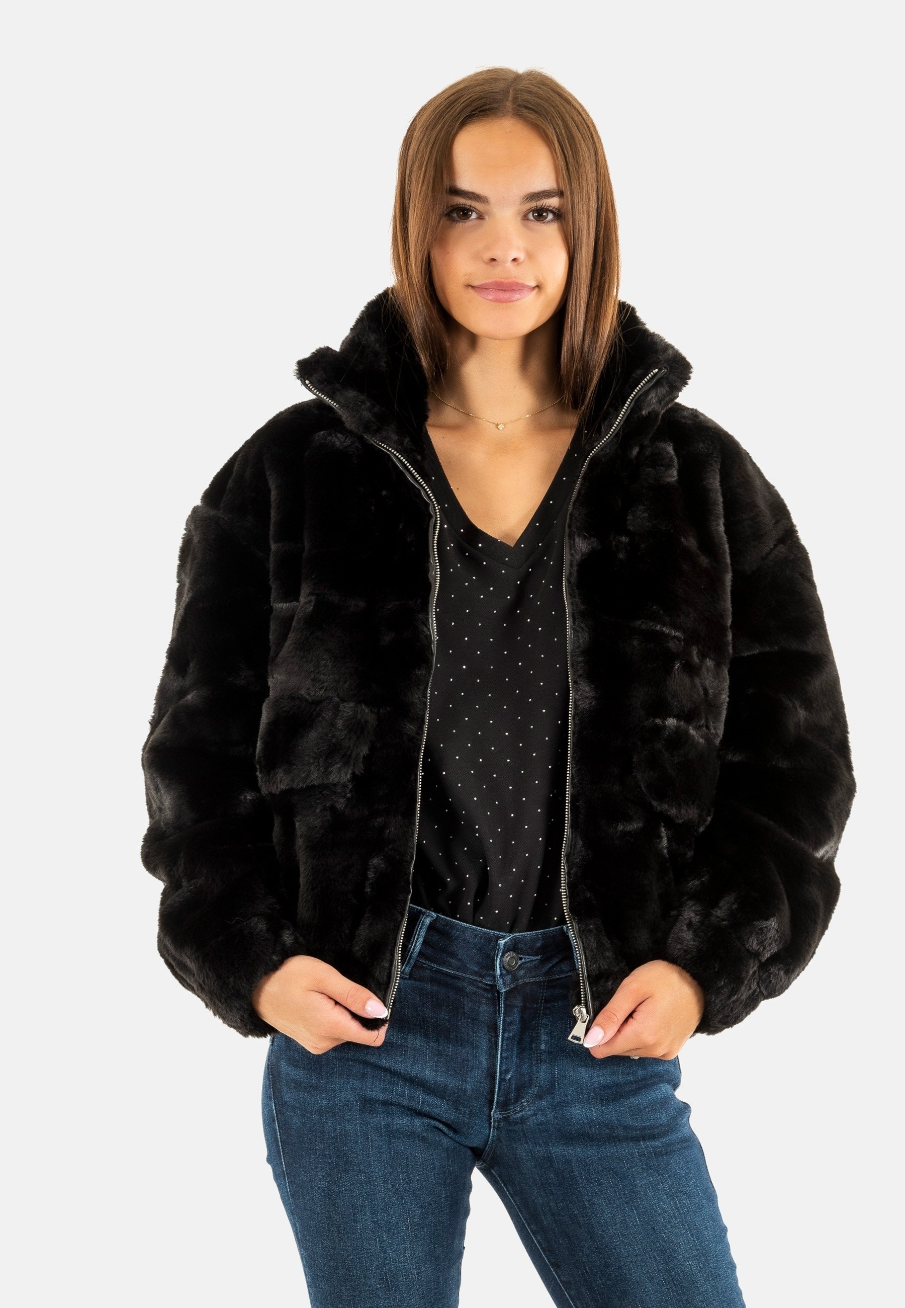 Manteau Freeman T. Porter Noir - Taille 40, Occasion En Très Bon état, 100% Polyester