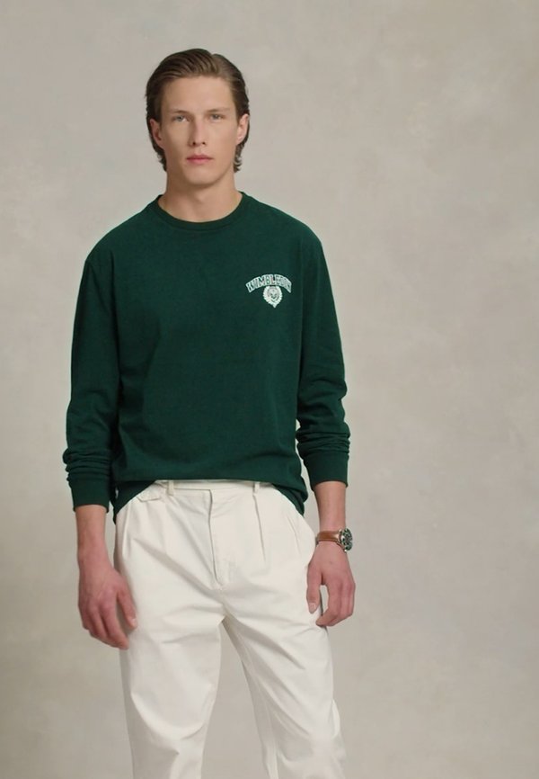 WIMBLEDON CLASSIC FIT LOGO T-SHIRT - Long sleeved top - moss agate4