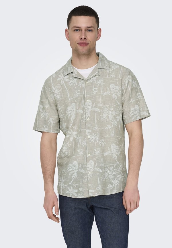 HAWAII AOP NOOS - Hemd - chinchilla