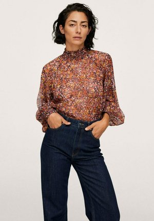 BLOEMETJESPRINT - Blouse - oranje