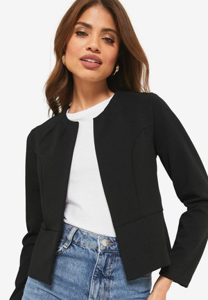 Lipsy CROPPED COLLARLESS - REGULAR FIT - Blazer - black