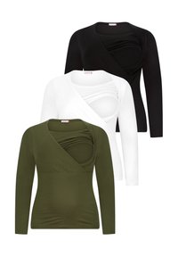 Unselected, schwarz/khaki/weiß