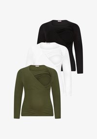 Unausgewählt, schwarz/khaki/weiß