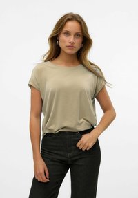 Vero Moda STRETCH AVA - T-Shirt basic - rot-braun