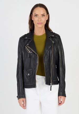 Leren jas - black