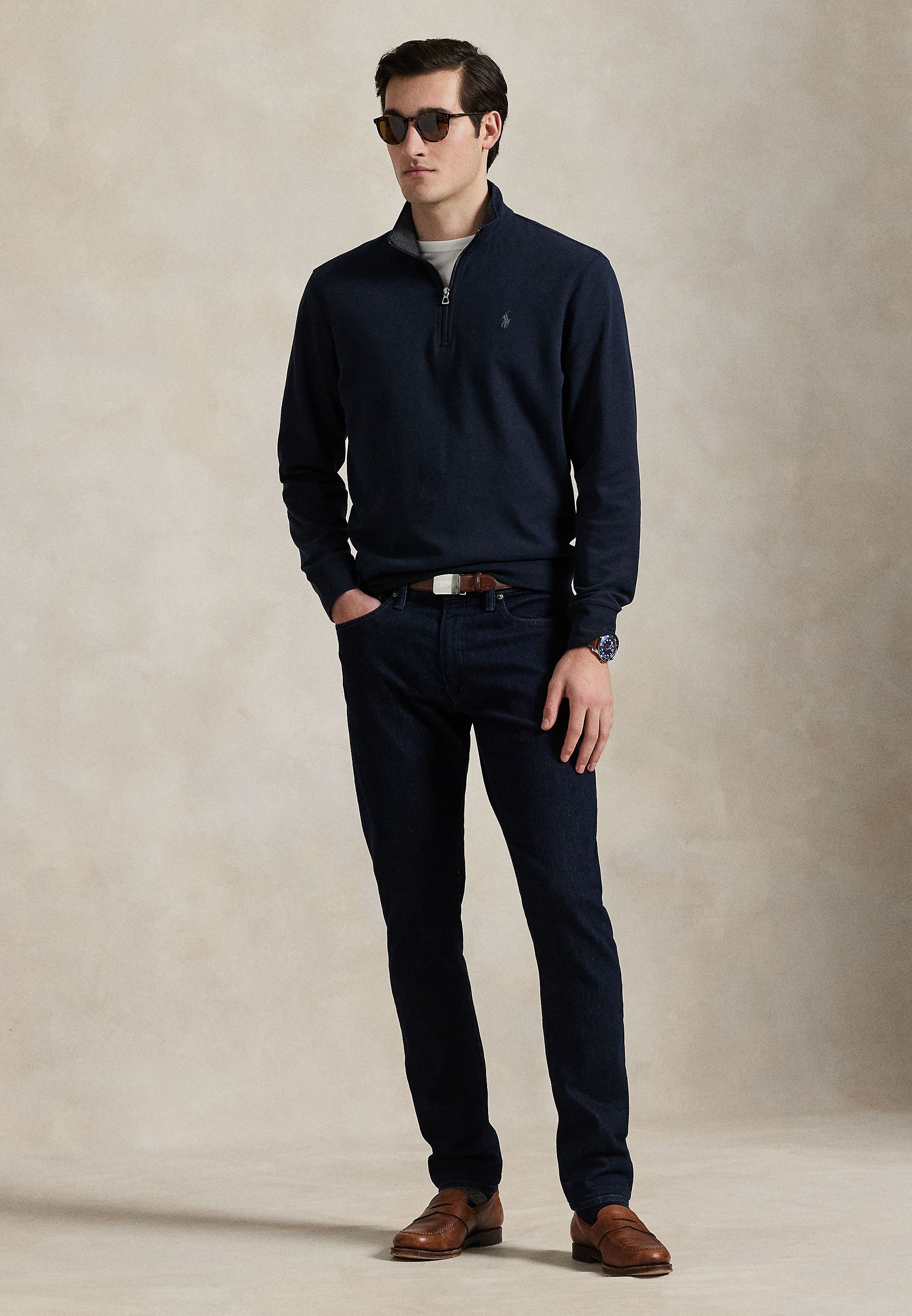 Polo Ralph Lauren LONG SLEEVE - Sweatshirt - aviator navy/dark