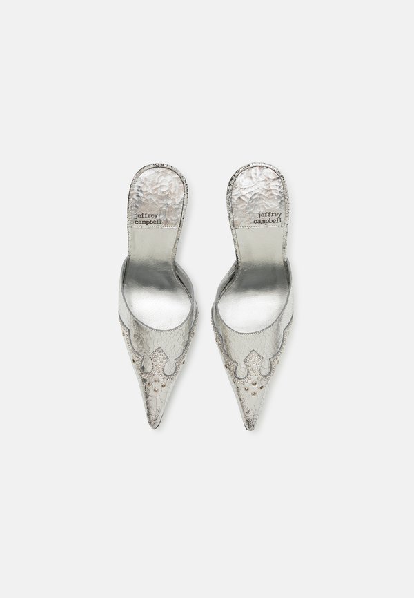 BITE ME - Heeled mules - silver4