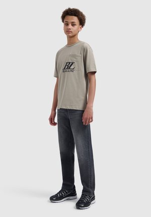 Ballin, LOOSE FIT CREWNECK SS T-SHIRTS - T-shirt print - taupe