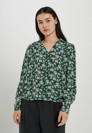 SABBY V-NECK - Blus - green aop