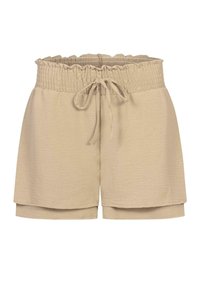 MIT GUMMIBUND - Shorts - beige