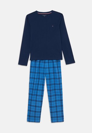 STRAIGHT PRINT SET - Pidžaamakomplekt - preppy navy / tonal check navy