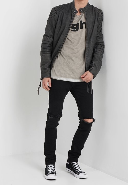 Gilet En Cuir Vintage Homme John F. Gee - Noir Taille 56 (XXL) - Style Biker/Western - Occasion Parfait État
