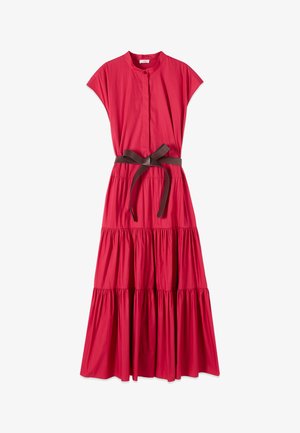 Oltre, VESTITO CHEMISIER CON CINTURA - Vestido camisero - rosso