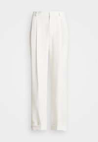 PLEATED STRAIGHT LEG TROUSER - Nadrágok - clubhouse cream