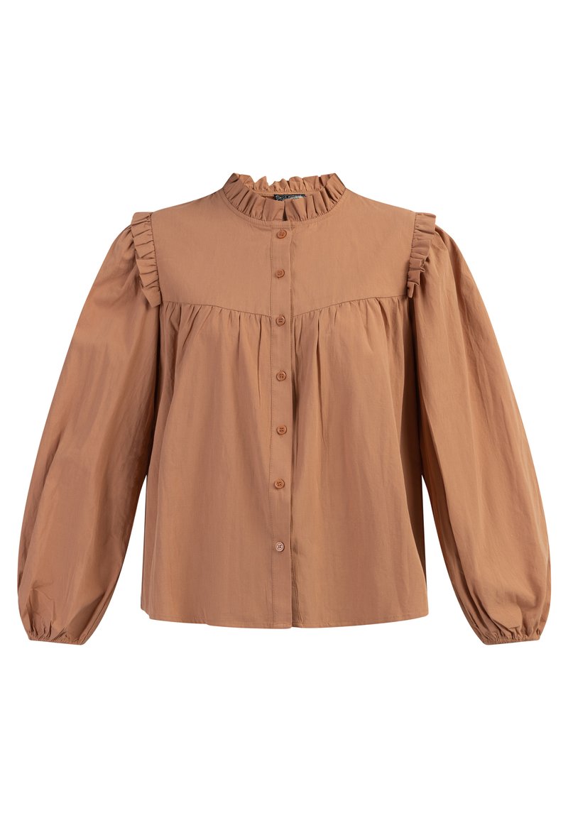 dreimaster Overhemdblouse okergeel