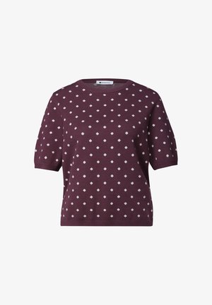 Street One, KURZARM PULLOVER MIT RUNDHALS UND MUSTER - T-Shirt print - rustic rouge