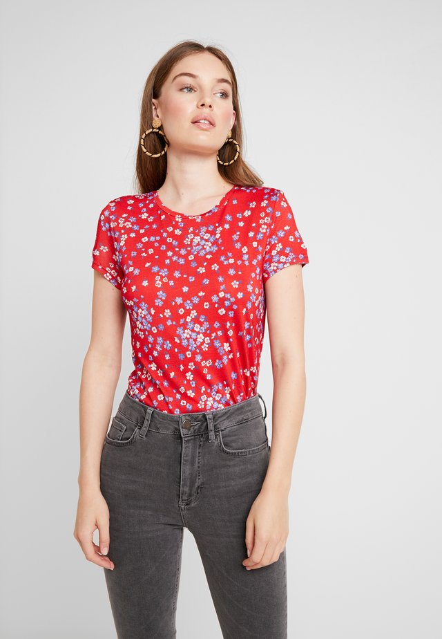 T-Shirt print - red/blue