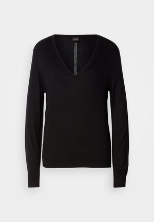 BOSS FIAFFELLA - Stickad tröja - black