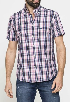 Carrera Jeans PATTERNED SHIRT SHORT SLEEVE - Camicia - rosa blu bianco a scacchi