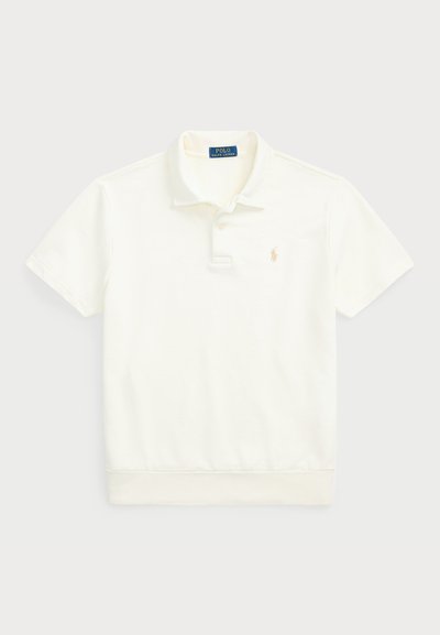 Polo Ralph Lauren LOOPBACK FLEECE POLO-COLLAR SWEATSHIRT - Polokošeľa - clubhouse cream
