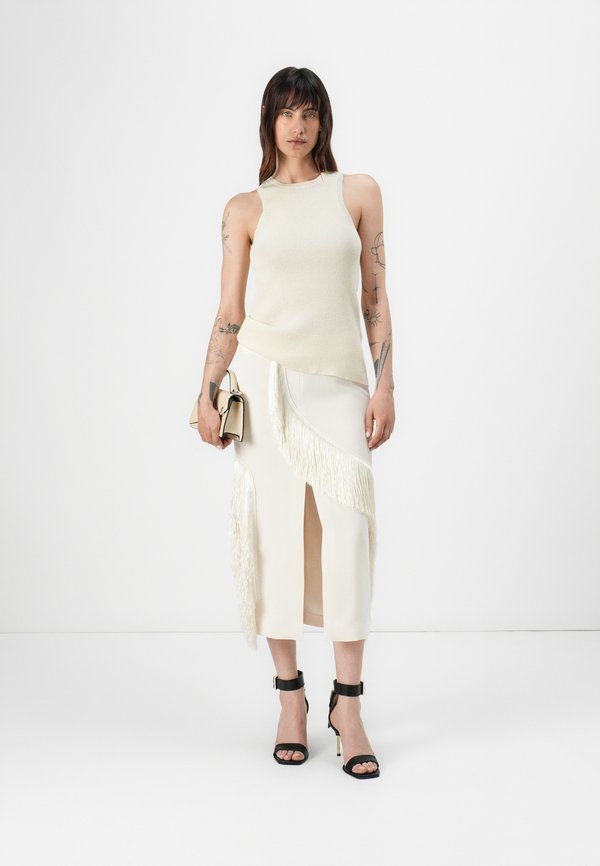 CARLI CLASSIC GABARDINE - Pencil skirt - ivory shade4