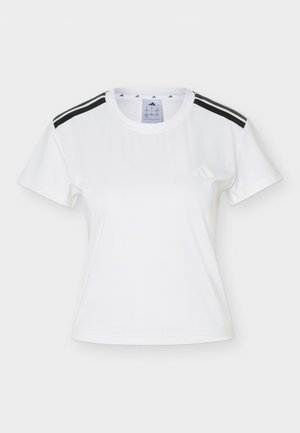adidas Performance, HYPERGLAM 3 STRIPES - Αθλητικό μπλουζάκι - white