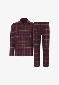 Unselected, deep cranberry plaid