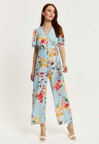 Liquorish FLORAL PRINT WITH WIDE LEGS - Jumpsuit - multi coloured