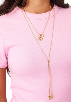 My Jewellery, LONG Y-NECKLACE WITH HEARTS - Halskette - gold-coloured