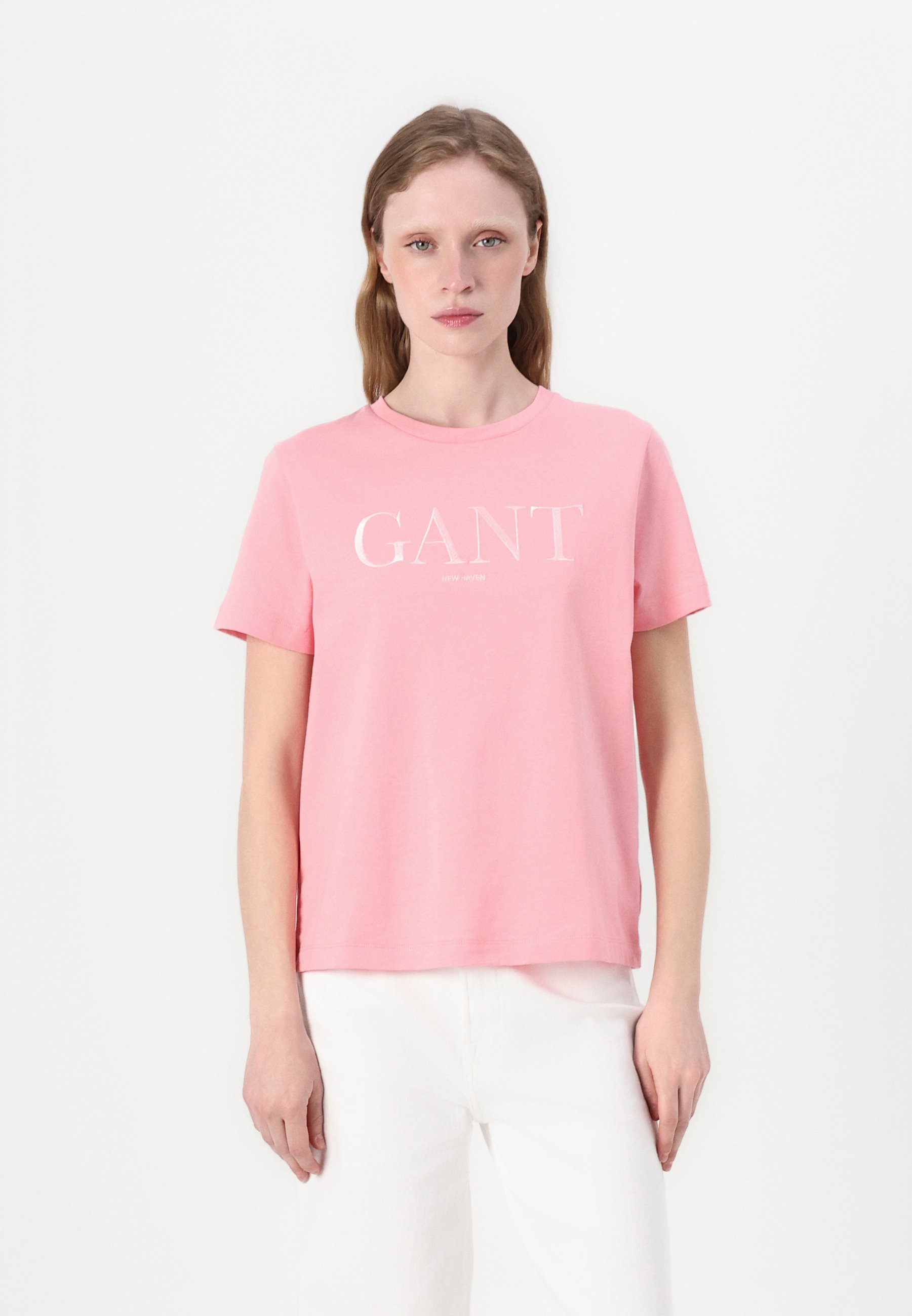 売れ筋商品|||ガント Tシャツ レディース トップス TONAL GRAPHIC  - Print T-shirt - geranium pink GANT TONAL GRAPHIC - T-Shirt print - geranium pink/pink