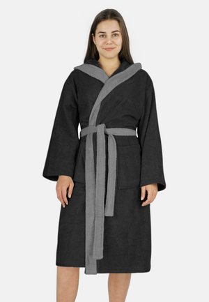TWO TONE - Bademantel - schwarz, grau