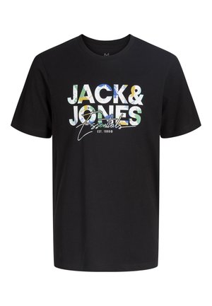 Jack & Jones Junior, JJGEPLAS - T-shirt con stampa - black