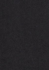 Tessuto nero con una texture liscia, caratterizzato da un colore uniforme senza motivi o decorazioni. Tessitura omogenea in tutta la superficie.