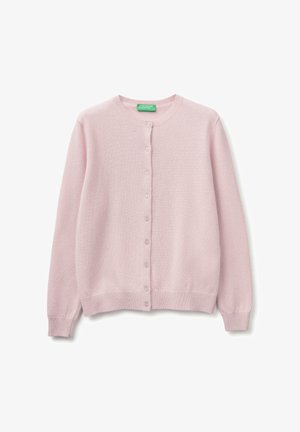 United Colors of Benetton, SOFT PINK CREW NECK CARDIGAN ...... - Vest - pink