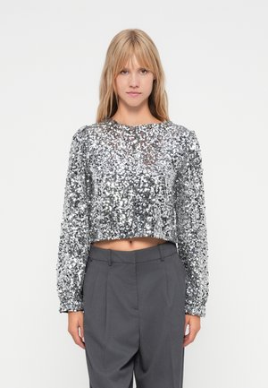 VIIBIZA O NECK  - Bluză - silver-coloured