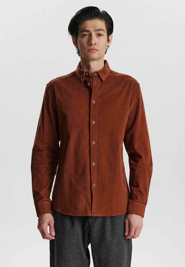 LEIF SOLID - Hemd - rust