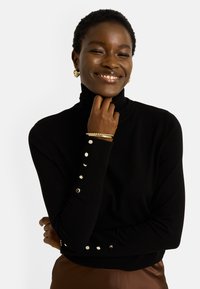 COL ROULÉ - Pullover - noir