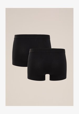 Sorte bomuldsboksershorts med en glat talje, en tætsiddende pasform og et sømløst design med en lille udskæring bagpå.