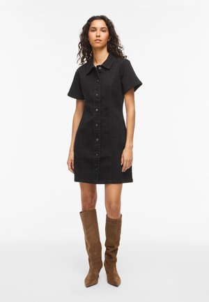 VILA, VINISA - Farkkumekko - black denim
