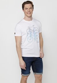 Koroshi SHORT SLEEVE - Triko s potiskem - blanco   white