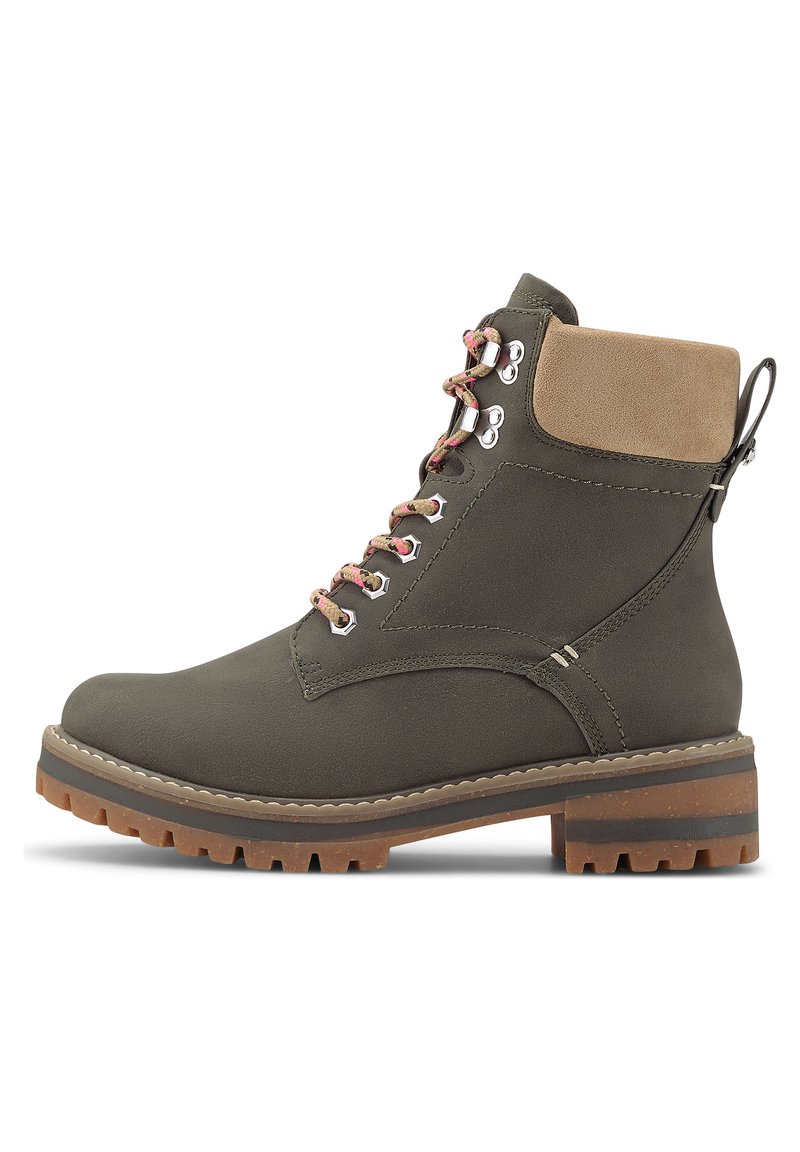 Damen Ankle Boots | LOVE OUR PLANET by NOVI FINCATO-B Schnürstiefelette khaki - KV56753 Damen Ankle Boots | LOVE OUR PLANET by NOVI FINCATO-B Schnürstiefelette khaki - KV56753