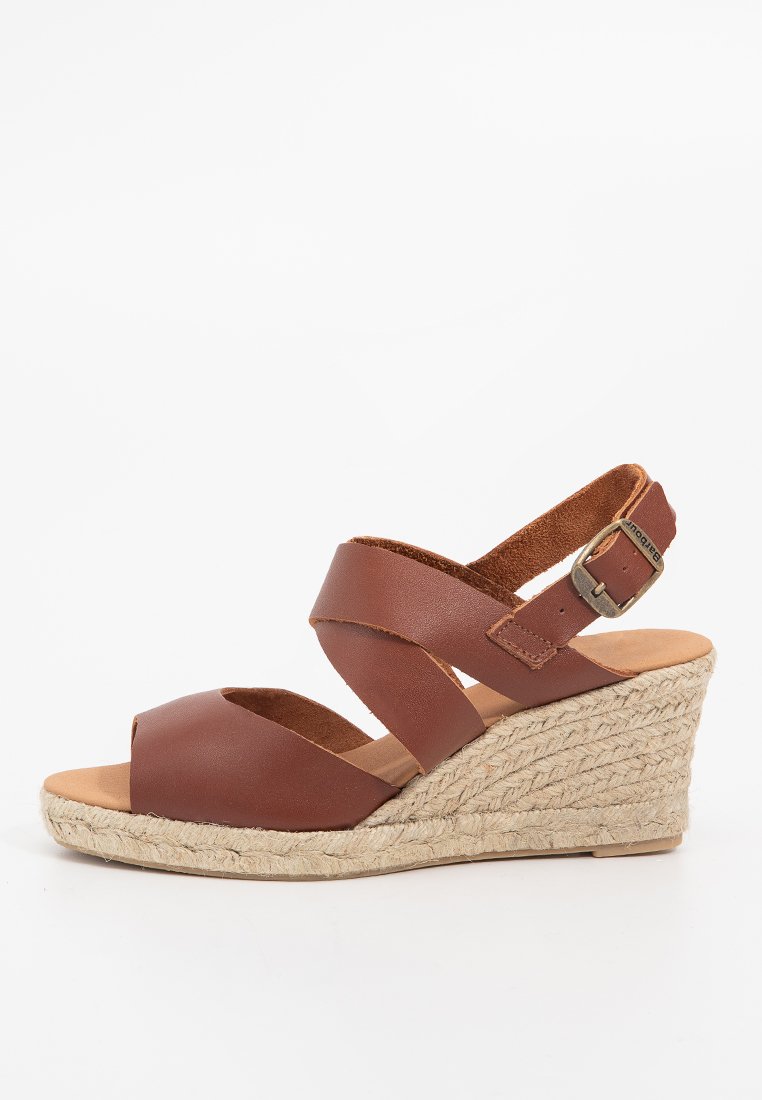 Barbour Sandalen met sleehak lichtbruin