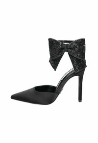 Unselected, black satin