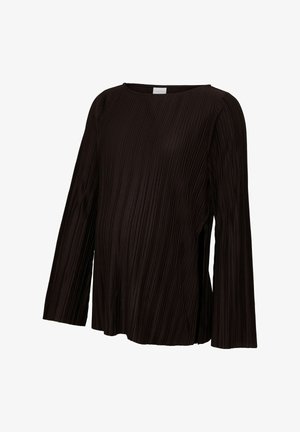 MAMALICIOUS, BLOUSE REGULAR FIT ROUND NECK TOP - Blusa - chocolate torte
