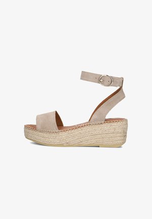 Viguera, VIGUERA DAMES SANDALEN MET HAK 2396. - Espadrilles - vitelo desert