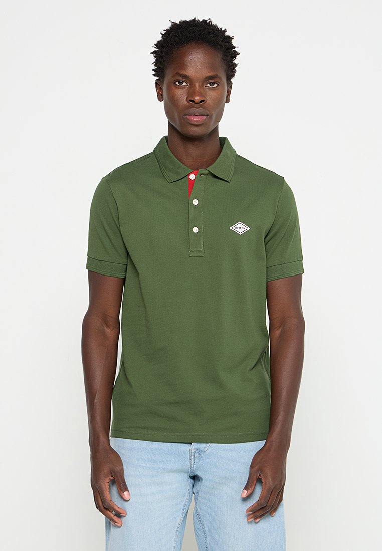 Replay Poloshirt olijfgroen