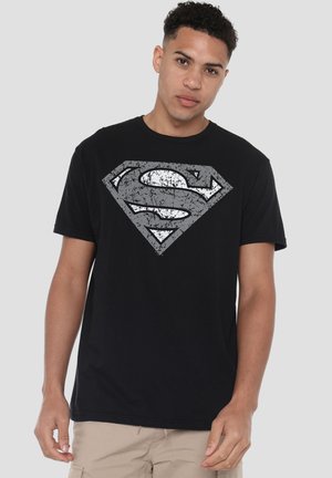 DC COMICS - SUPERMAN, SUPERMAN CRACKED SHIELD - T-Shirt print - black